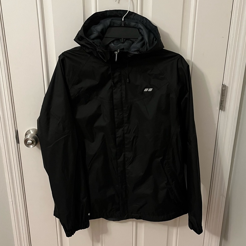 Koppen Black Hooded Rain Jacket